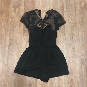 Black Lace Romper